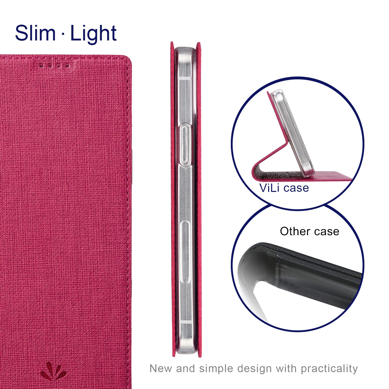 VILI DMX Series for OnePlus 11 5G PU Leather Phone Case Card Slots Mobile Phone Stand Cover VILI DMX Series for OnePlus 11 5G PU Leather Phone Case Card Slots Mobile Phone Stand Cover